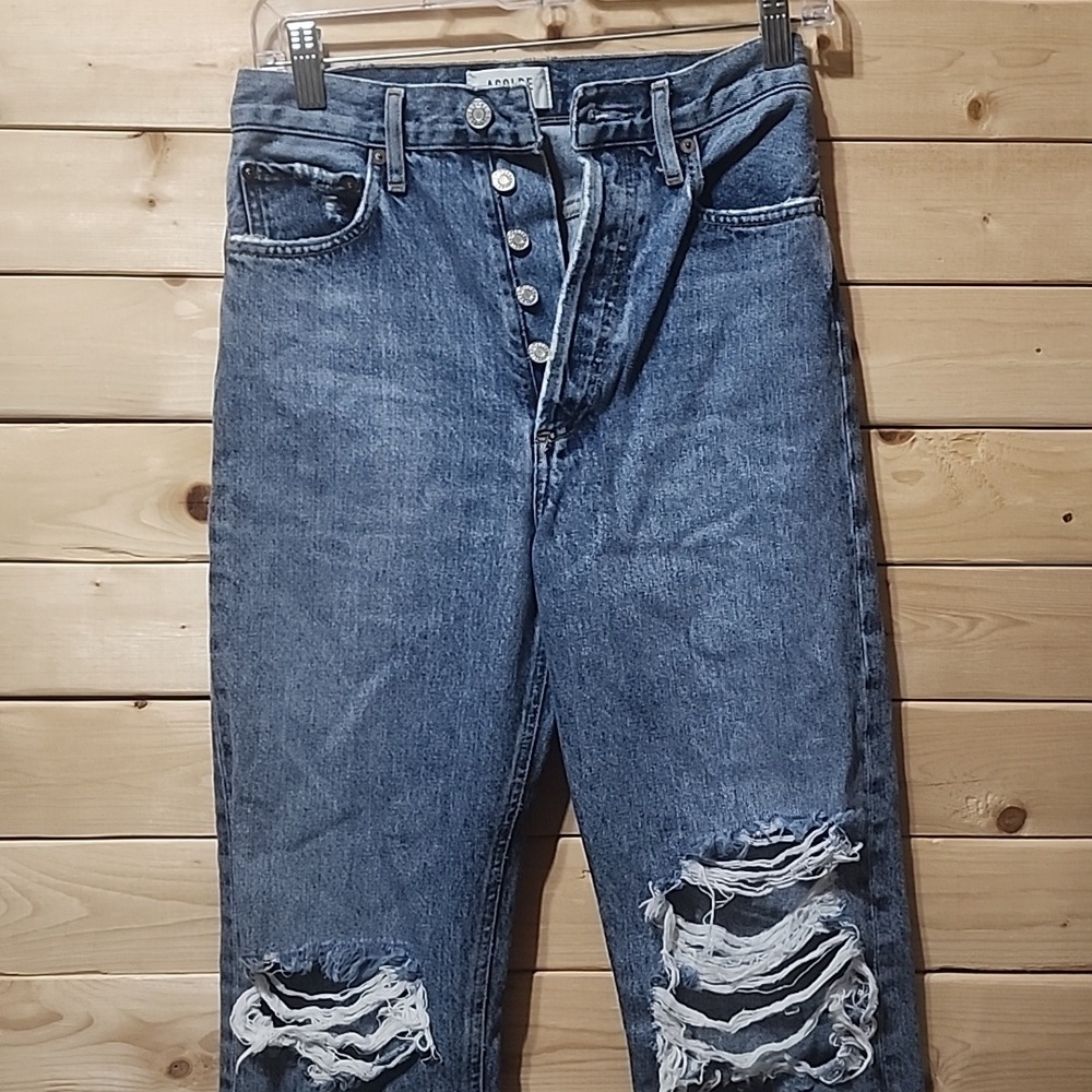 Agolde 90's Button Fly Jeans Women's Size 24 Distressed